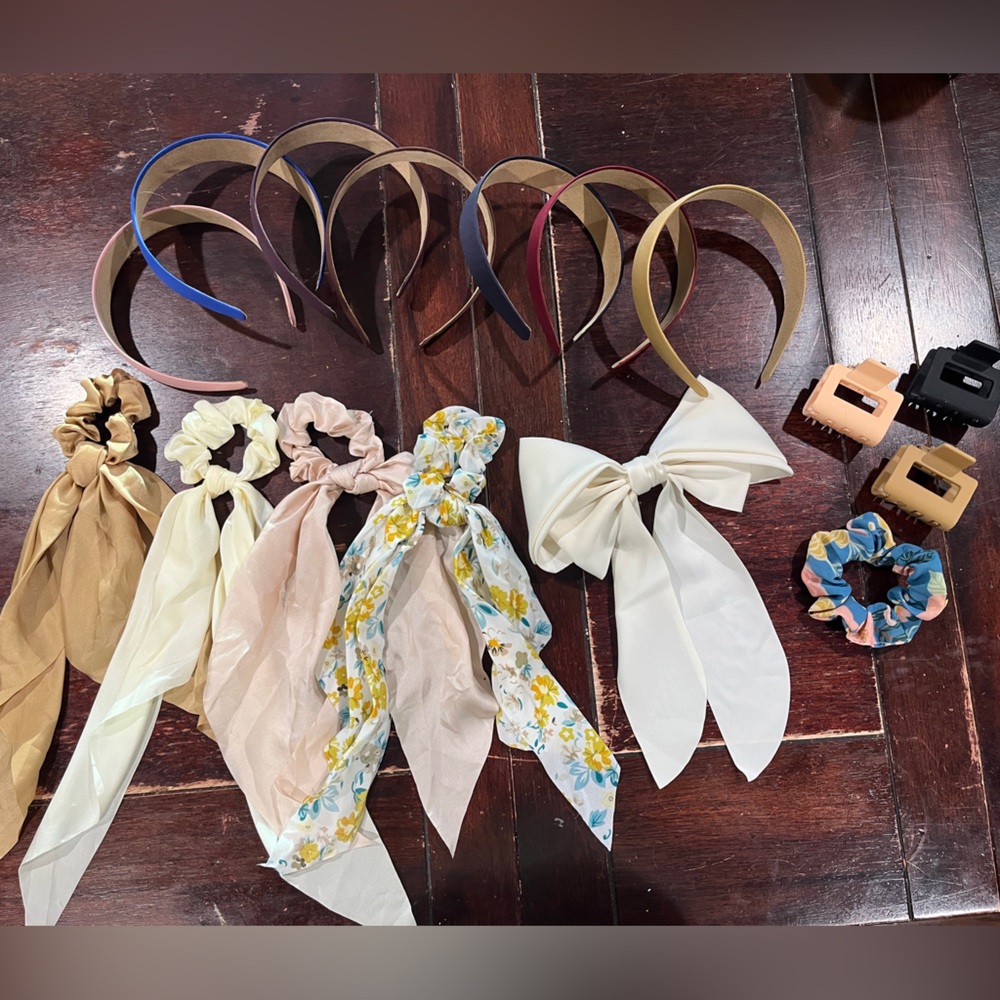 Assorted Hair Accessories | Bows, Ribbons, Headbands, Claw Clips, Scrunchies